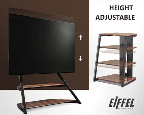 Vista 5 de FITUEYES Soporte esquinero para TV de 75 a 100 pulgadas con gabinete multimedia AV de 4 niveles, soporte de TV de piso con estantes esquineros