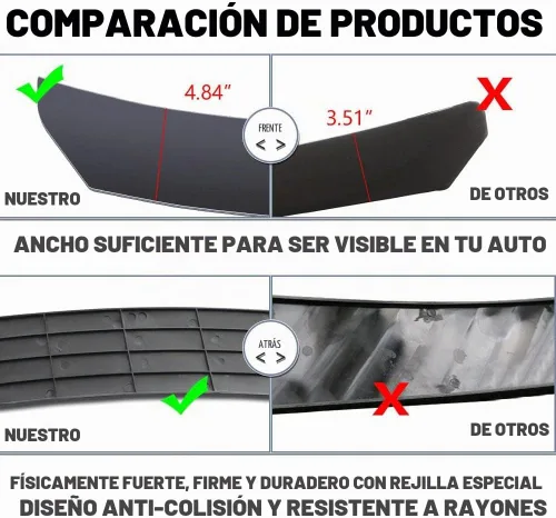 Vista 2 de x xotic tech Labio Universal para Parachoques Delantero Alerón de Barbilla Divisor Difusor Protector de Ala Moldura Kit de Carrocería de Coche
