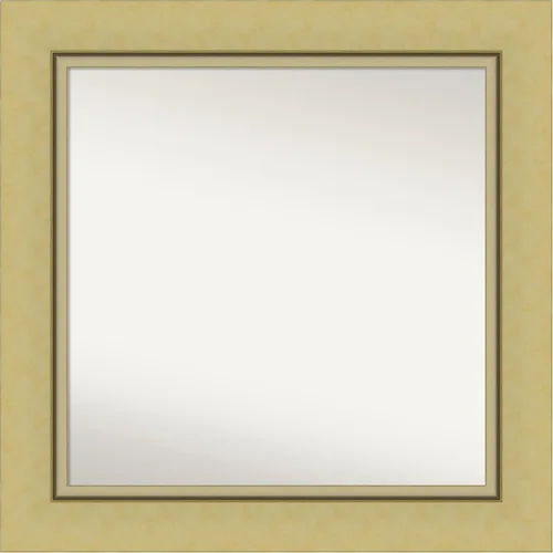 Vista 69 de Amanti Art Landon Gold Espejo de baño, espejo de pared o espejo de tocador de baño sobre el fregadero (26.25 x 26.25 pulgadas) Espejo no biselado