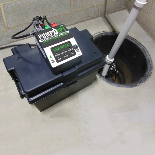 Vista 7 de PumpSpy PS2000C SmartPump combinación premontada con conexión Wi-Fi, bomba de sumidero primaria de 1/2 HP y bomba de sumidero de reserva de batería