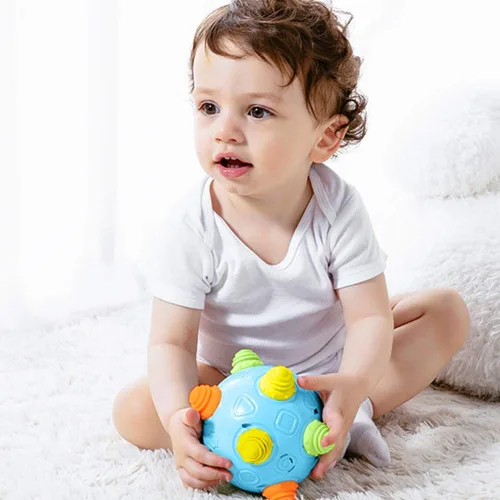 Vista 2 de teytoy - Pelota de baile musical para bebé, sin BPA, pelota sensorial de desarrollo para niños y niñas