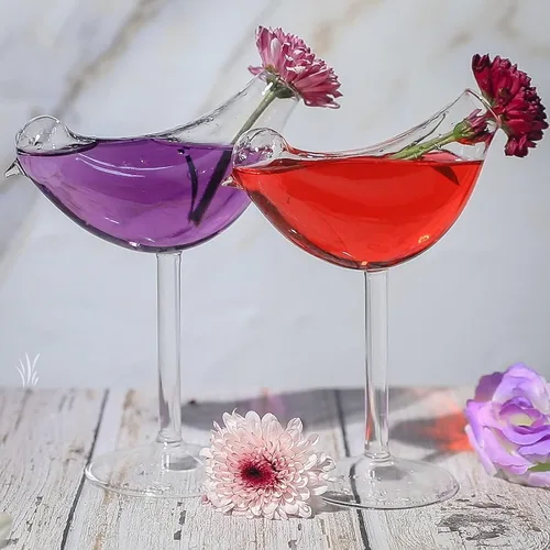 Vista 4 de SuproBarware Copas de cóctel – Copas de vino transparentes para pájaros, juego de 2 copas de 5 onzas para fiestas, bodas