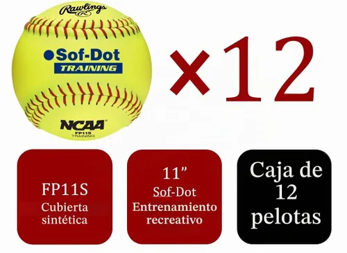 Vista 2 de Rawlings Softballs de entrenamiento de Poly-Core Softpitch de la NCAA 12