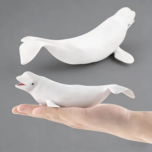 Vista 3 de SmilerSmile Juguetes educativos de animales marinos sólidos, simulación de tiburón oceánico, criatura marina, juguete para niños pequeños