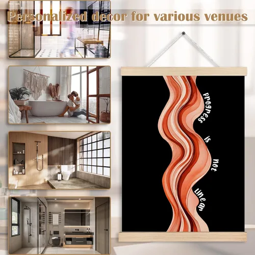 Vista 2 de Lienzo decorativo inspirador de salud mental para colgar pósteres, impresiones abstractas positivas para decoración de pared para terapia