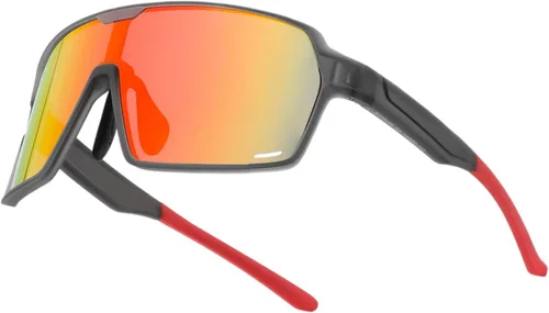 Vista 10 de Karsaer Lentes de sol deportivos de gran tamaño para hombres y mujeres, lentes de protección UV de marco grande, ideales para béisbol, correr