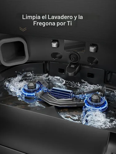 Vista 8 de DREAME X40 Ultra Aspiradora Robótica con Trapeador Removible y Elevable, Succión de 12,000Pa, Limpieza Extensiva con Cepillo Lateral, Trapeador