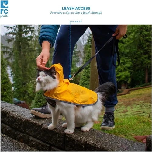 Vista 2 de RC Pet Products - Poncho de lluvia para perro plegable carmesí, talla XS