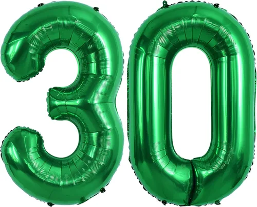 Vista 12 de Globos de números grandes, negros, de 40 pulgadas