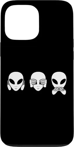 Vista 24 de Alien See Hear Speak No Evil Funny Extraterrestrial Space Case for iPhone 17