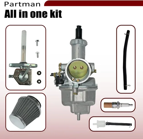 Vista 3 de Carburador apto para HONDA XR100 1981-1984, apto para HONDA XR100R 1985-2004, apto para HONDA CRF100F 2004-2013, ATV Carb con filtro de aire