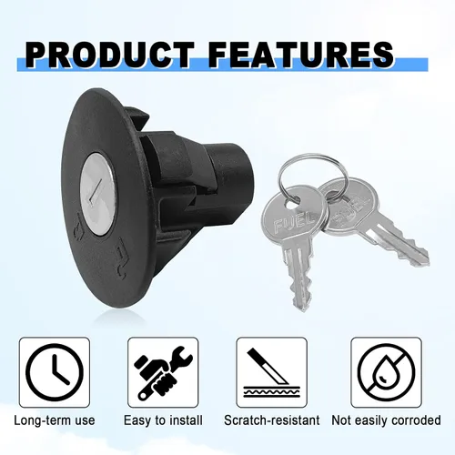 Vista 5 de Tapa de gasolina Bloqueo y llaves de tapa de depósito de combustible compatibles con Taurus Edge Mustang Expedition Fusion F150 Escape Focus MKT MKZ