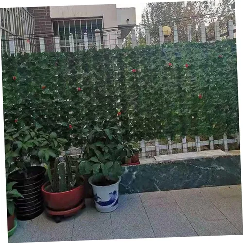 Vista 3 de 1 valla de eneldo de imitación de hojas de pared para decoración de setos artificiales, seto artificial, enrejado falso, decoración de macizos