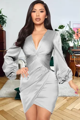Vista 5 de LightlyKiss Women's Wedding Guest Dress Twist Front Formal Party Cute Dress Women Front Formal Party Cute Dresses