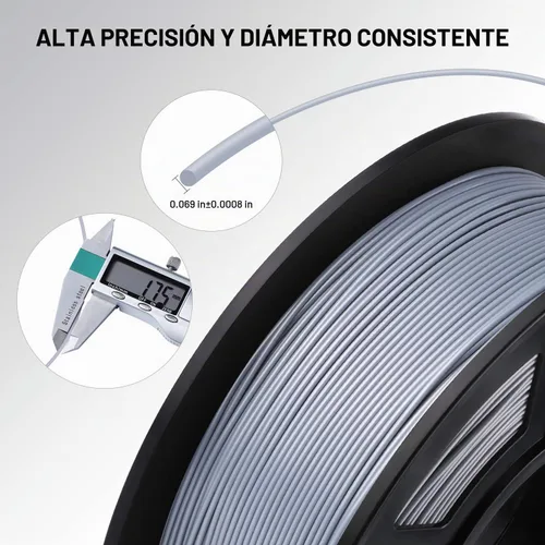 Vista 2 de ANYCUBIC - Filamento PLA para impresora 3D de 1.75 mm (1/16 pulgadas), RFID, precisión dimensional de +/- 0.02 mm, bobina de 2.2 libras), color 0.2