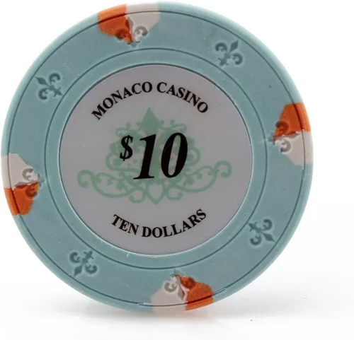 Vista 5 de Versa Games Monaco Casino - Fichas de póquer de arcilla en 0.48 oz - Paquete de 50 - (elegir color)