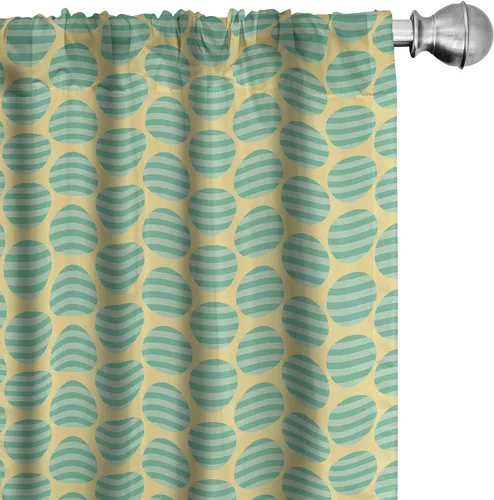 Vista 28 de Lunarable Cortinas con estampado de madera, madera natural rústica con rayas, patrón abstracto ovalado, tema de carpintería, tratamientos