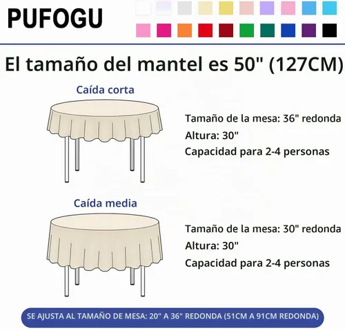 Vista 5 de Pufogu Mantel redondo de lentejuelas negras de 50 pulgadas con purpurina negra para decoración de cumpleaños, boda, despedida de soltera, baby Negro