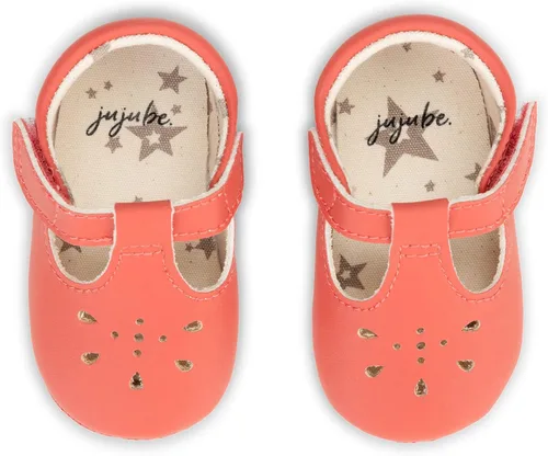 Vista 6 de JuJuBe Mary Jane - Zapatos de bebé para niña, zapatos de bebé de cuero vegano lavables a máquina, zapatos de vestir para niñas con suela suave Azul