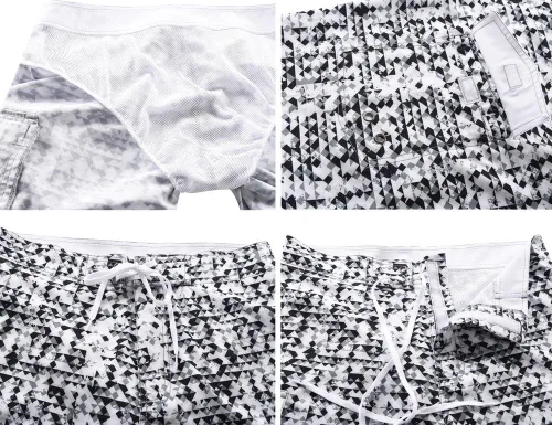 Vista 4 de Nonwe Pantalones cortos deportivos de secado rápido para hombre con forro
