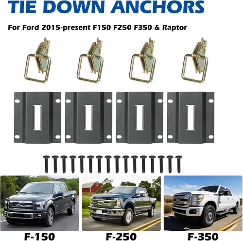 Vista 5 de MAIKER OFF ROAD Juego de 4 tacos de anclaje para caja de camioneta F150 para Ford 2015-2025, F150, F250, F350 y Raptor, accesorios de repuesto