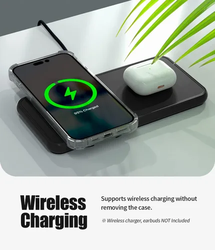 Vista 5 de GOOSPERY Crystal Shield - Funda compatible con iPhone 14 Pro Max, tecnología a prueba de golpes, antiamarilleo, protección de borde elevado