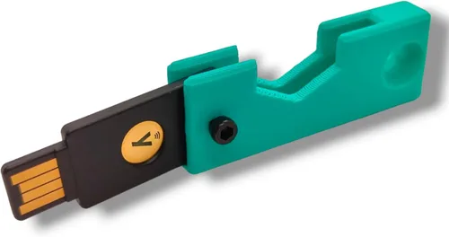 Vista 29 de Estuche protector para YubiKey 5/5C NFC – Llavero compacto y liviano con tornillo M3 de 2.5 mm, llave Allen no incluida (Azul, USB-A)