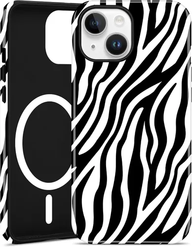 Vista 62 de Jusy Funda magnética Zebra para iPhone XR, color negro