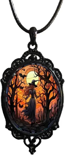 Vista 9 de Aonklot Collar de murciélago de Halloween para mujer, collar con colgante de murciélago gótico vintage, collar punk oscuro, accesorios de disfraz