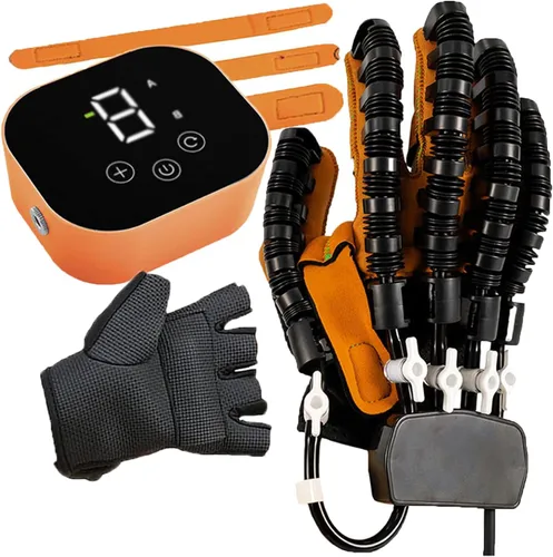 Vista 9 de Guantes de robot de rehabilitación de manos, equipo de recuperación de accidentes cerebrovasculares, fuerza ajustable, entrenador de rehabilitación