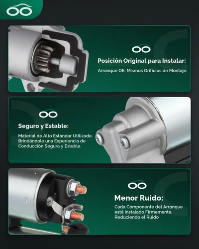 Vista 4 de SCITOO Motor de arranque 6674N L3H5-18-400 Escape 2005-2008 2.3L 2009-2010 2.5L Focus 2003-2007 2.3L 2005-2010 2.0L Transit Connect 2010-2012 2.0L