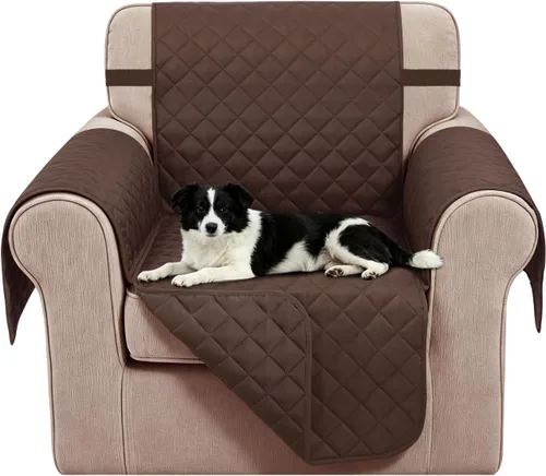 Vista 46 de Fundas para Silla Reclinable Reversibles Funda de Sofá para Mascotas Protector de Muebles Lazy Boy (Silla 23'', Beige/Beige)