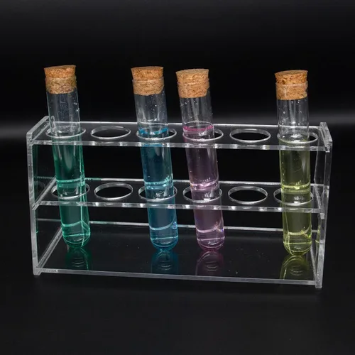 Vista 3 de Soporte de tubo de ensayo acrílico para tubos de centrífuga de 3.4 fl oz transparente, capacidad para tubos de 1.024-1.181 in (3.4 fl oz, 6 pozos)