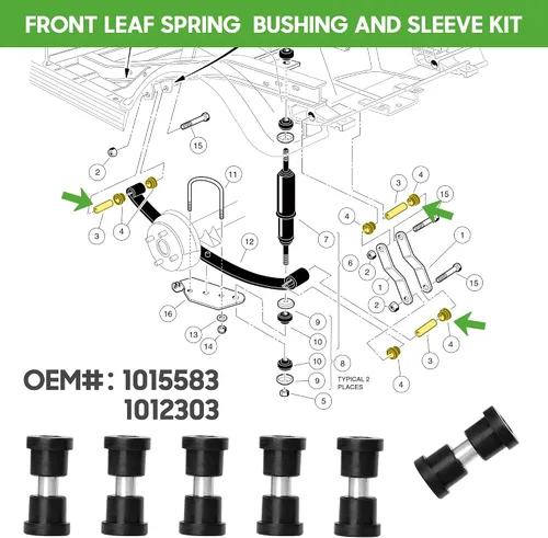 Vista 6 de 10L0L Kits de bujes de reparación de carrito de golf – Kits de bujes de reparación de extremo delantero y trasero para Club Car DS 1993 Arriba – Kit