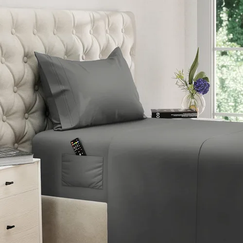 Vista 37 de DREAMCARE - Juego de sábanas de tamaño individual XL, 3 piezas, refrescantes, extralargas, suaves y duraderas de 100% poliéster de microfibra