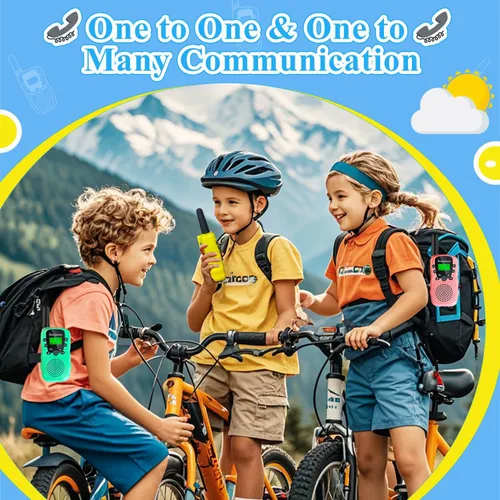 Vista 4 de Walkie Talkies para niños, juguetes Walkie Talkie para niñas y niños, juguetes al aire libre para edades de 4 a 8 a 12 años, linterna integrada, 22