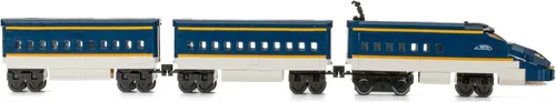 Vista 9 de Block Builder Juego de bloques de construcción con control remoto de tren de alta velocidad con estación de tren completo (1532 piezas). Bloques