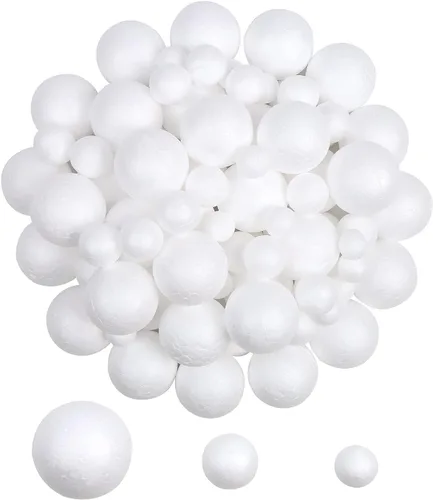 Vista 12 de LOMIMOS 300 bolas de espuma blanca de 1 pulgada, mini bolas blancas para manualidades y proyectos escolares, suministros de fabricación