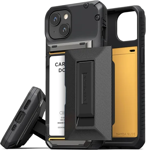 Vista 17 de VRS DESIGN Damda Glide - Funda híbrida para iPhone 13 Pro, ranura para tarjetas con soporte, funda funcional resistente compatible con iPhone 13 Pro