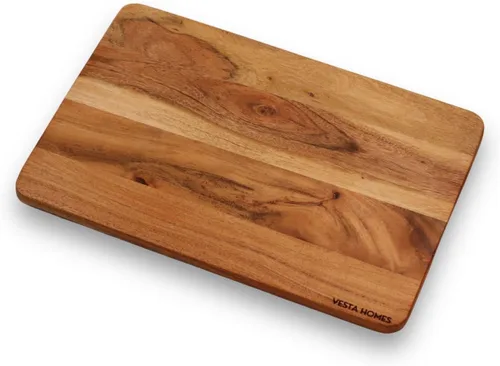 Vista 8 de Vesta Homes Tabla de madera para cortar/picar/servir, plato para verduras, queso y embutidos Madera de mango 11 x 8 pulgadas Hecho a mano