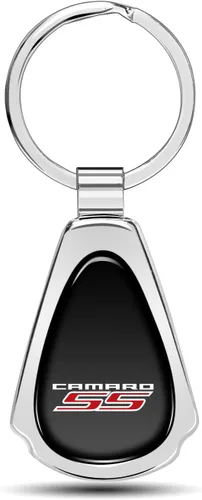 Vista 8 de iPick Image for Chevrolet Camaro SS Black Dome Metal Teardrop Key Chain