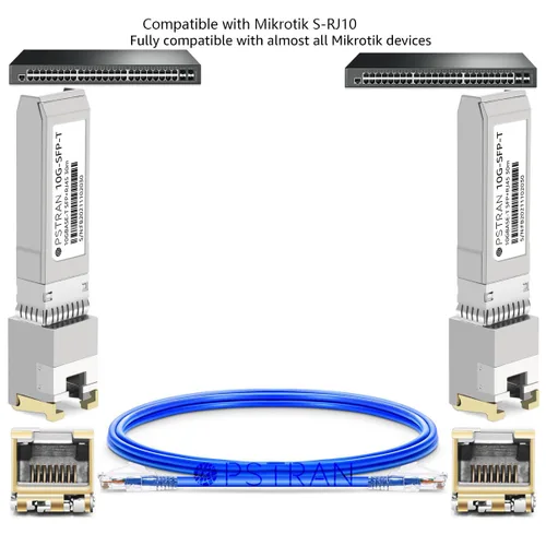 Vista 10 de Módulo transceptor de cobre 10GBASE-T SFP+ RJ45 compatible con Arista SFP-10GE-T 10G SFP+ 98.4 ft Cat6a/7 Para Arista