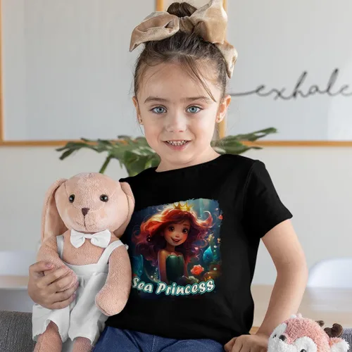 Vista 3 de Sea Princess Kids' T-Shirt - Birthday Present Ideas - Unique Mermaid Presents