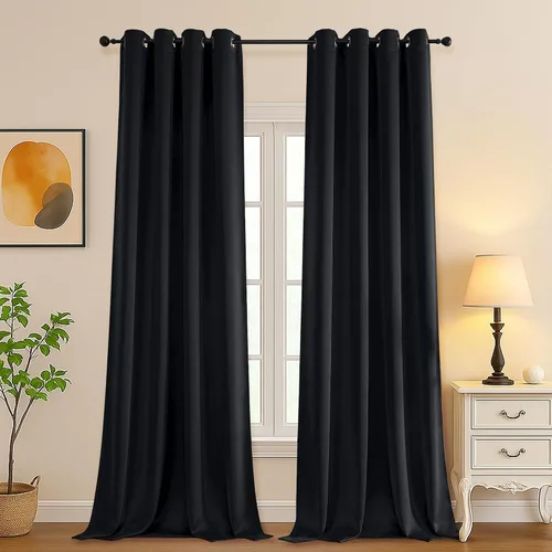 Vista 171 de Simplebrand Juego de 2 paneles de cenefa aguamarina para ventana de cocina de 14 pulgadas de largo, cortinas de oscurecimiento de habitación