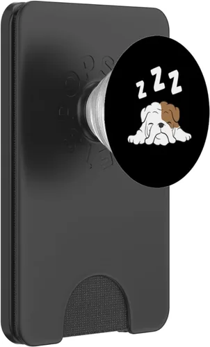 Vista 8 de Bulldog Inglés Sleeping Bulldog Pijama divertido Bulldog PopSockets intercambiable PopGrip