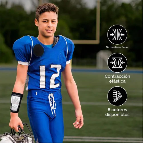 Vista 5 de Playbook Wristband QB, Adult Playbook,3 Slots, 6 Pack Negro