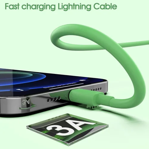 Vista 4 de [Certificado MFi de Apple] Cargador de iPhone, paquete de 6 (3/3/6/6/6/10 pies), cable Lightning de carga rápida de alta velocidad compatible
