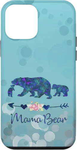 Vista 16 de iPhone 12 Pro Max - Carcasa para iPhone 12, diseño floral, color azul claro