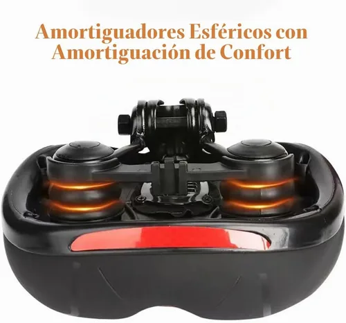 Vista 4 de Asiento de bicicleta cómodo de gran tamaño, amortiguador de golpes y transpirable, resistente al agua, reemplazo de sillín de bicicleta