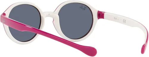 Vista 6 de Ray-Ban Junior RJ9075s - Gafas de sol redondas para niños, Fucsia sobre crema de gomagris oscuro